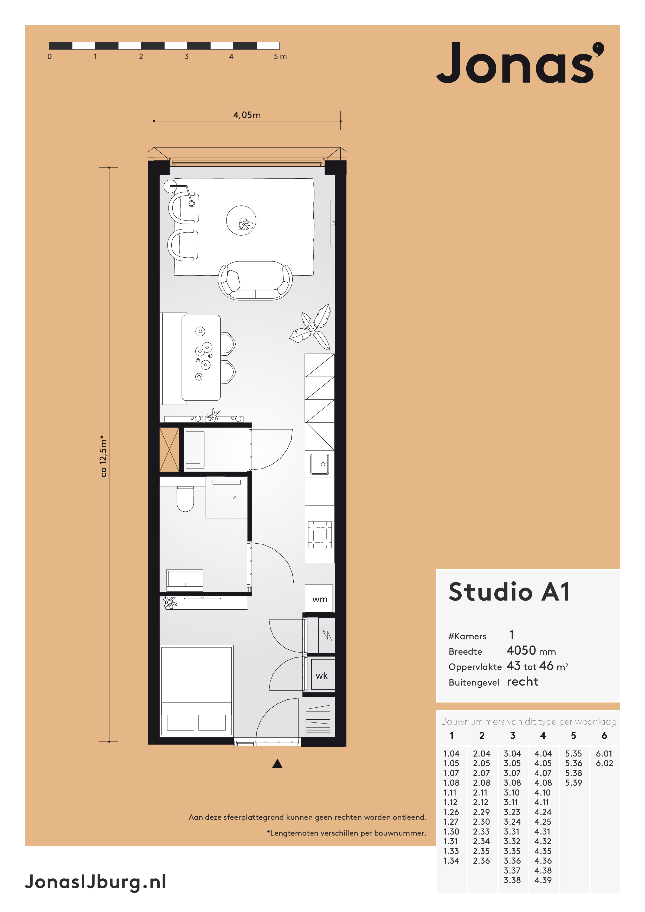 Studio in Amsterdam - 43 m²